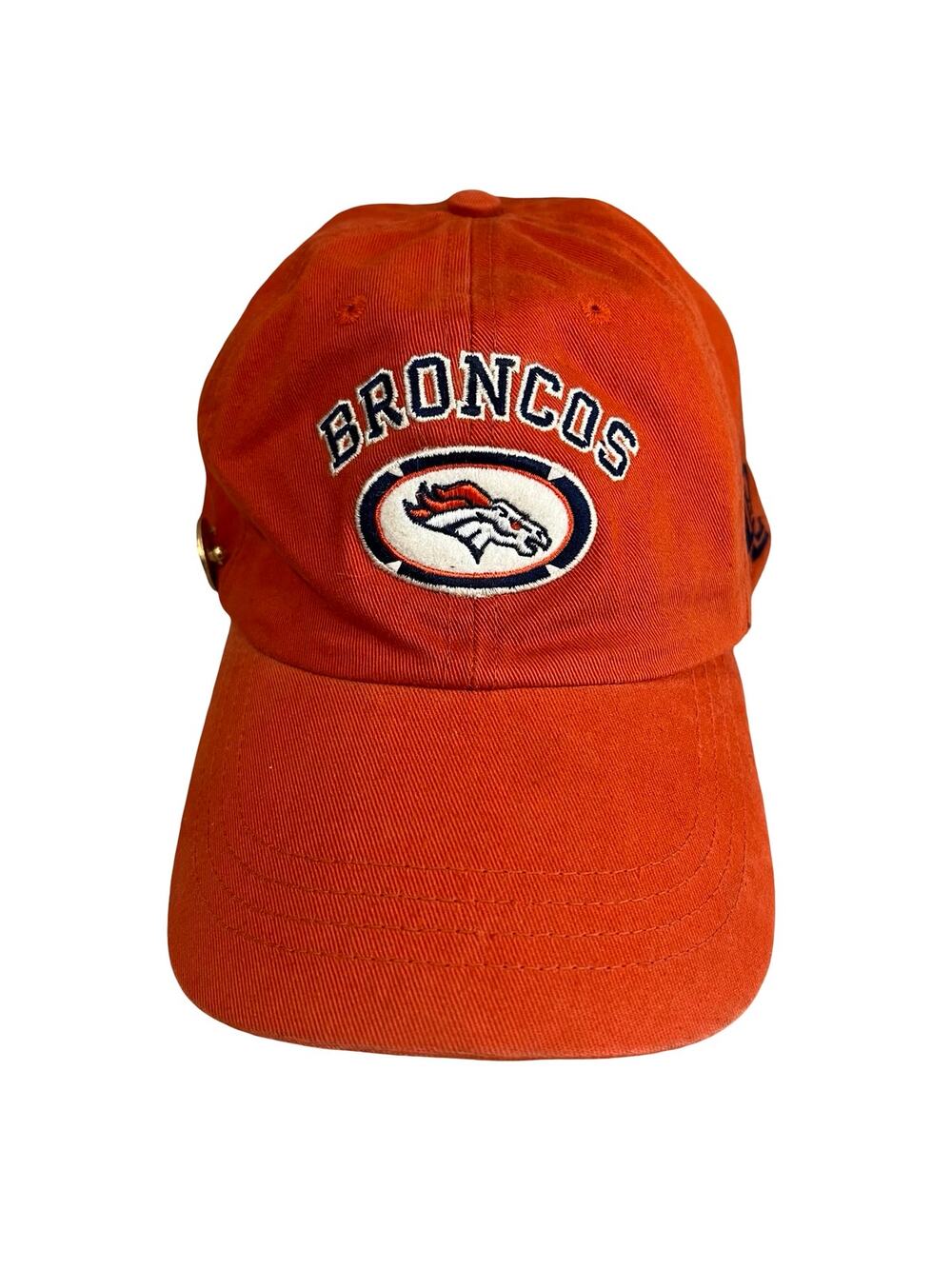 Vintage 90s Denver Broncos Logo Athletic NFL Pro Line Snapback Hat Orange